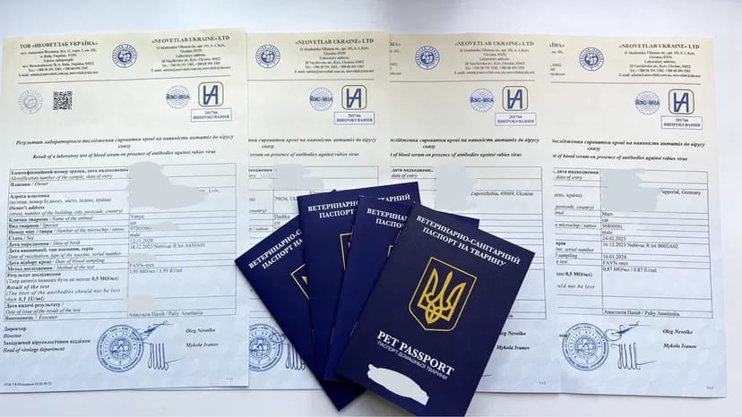 Термінові документи для тварин закордон