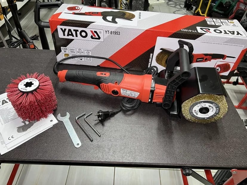 Щіточна шліфувальна машина Yato YT-81953 Стабілізація про. Плавний запуск