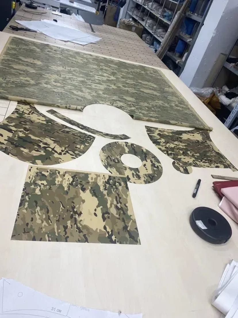 Лазерний розкрій тканини липучки оксфорду кордури