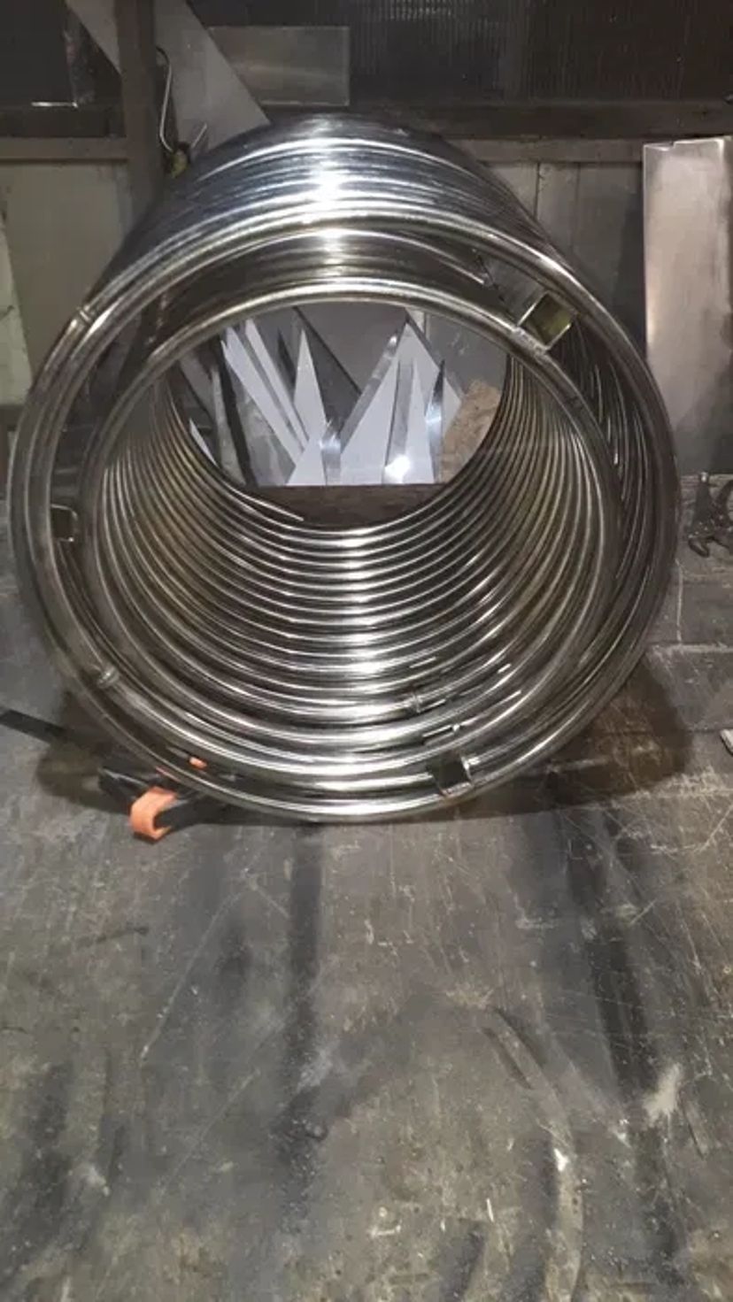 Изготовление: змеевик, теплообменник спиральный из нержавейки 1 000 грн.