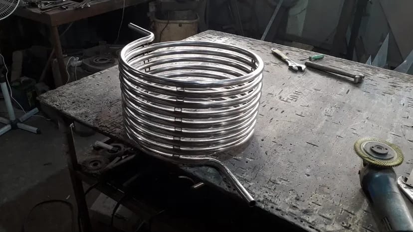 Изготовление: змеевик, теплообменник спиральный из нержавейки 1 000 грн.