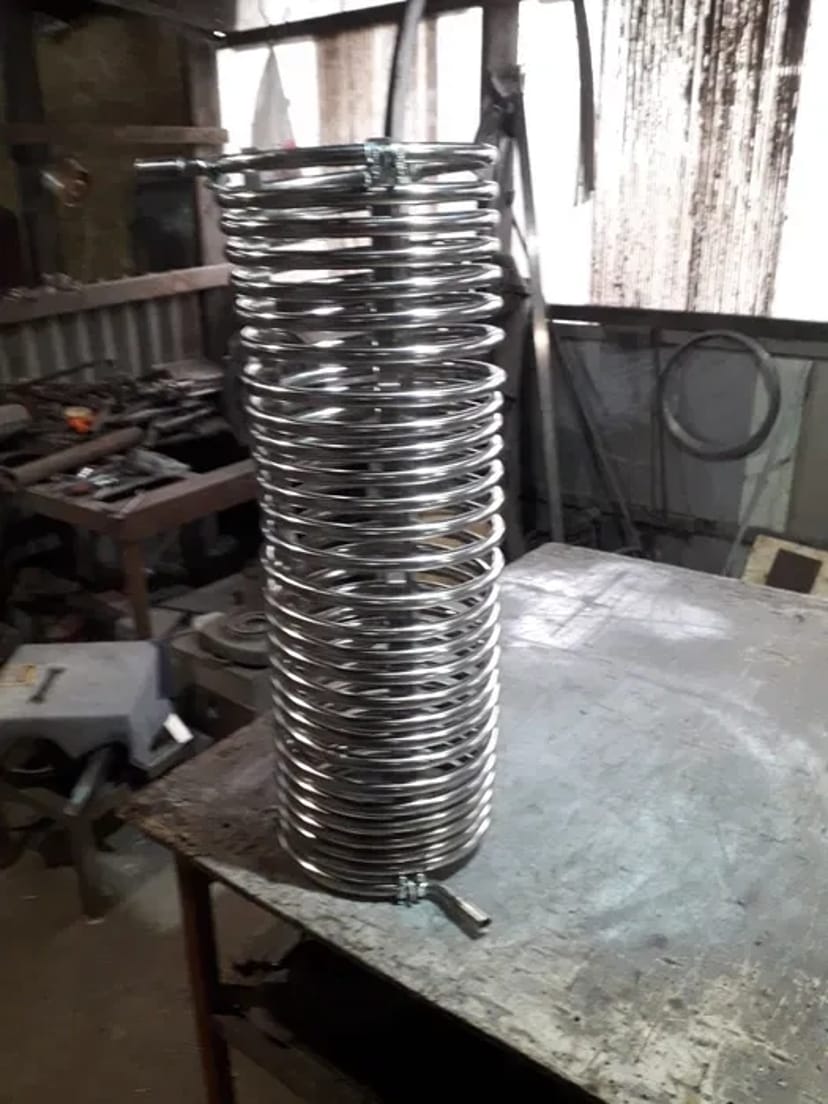 Изготовление: змеевик, теплообменник спиральный из нержавейки 1 000 грн.