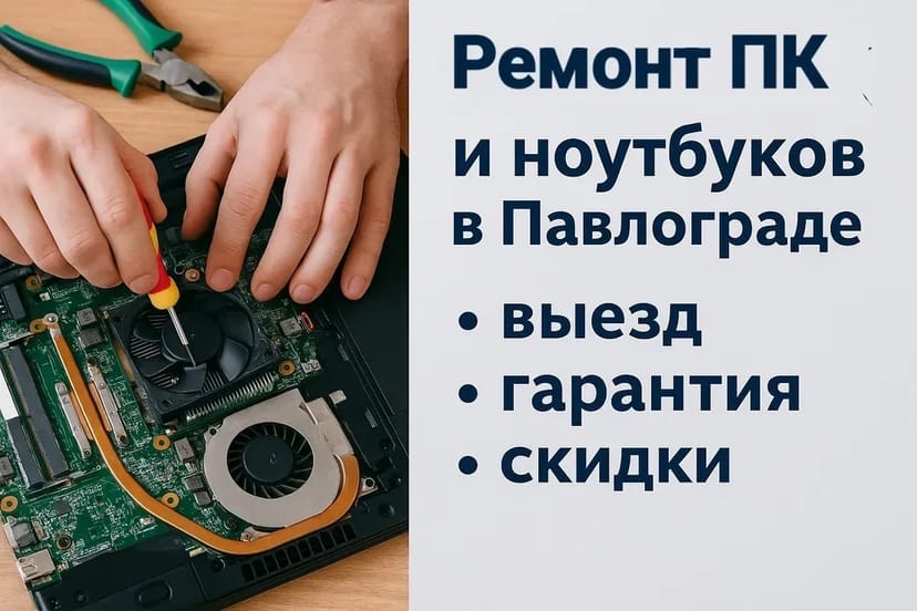 Ремонт ПК и ноутбуков в Павлограде — выезд, гарантия, скидки