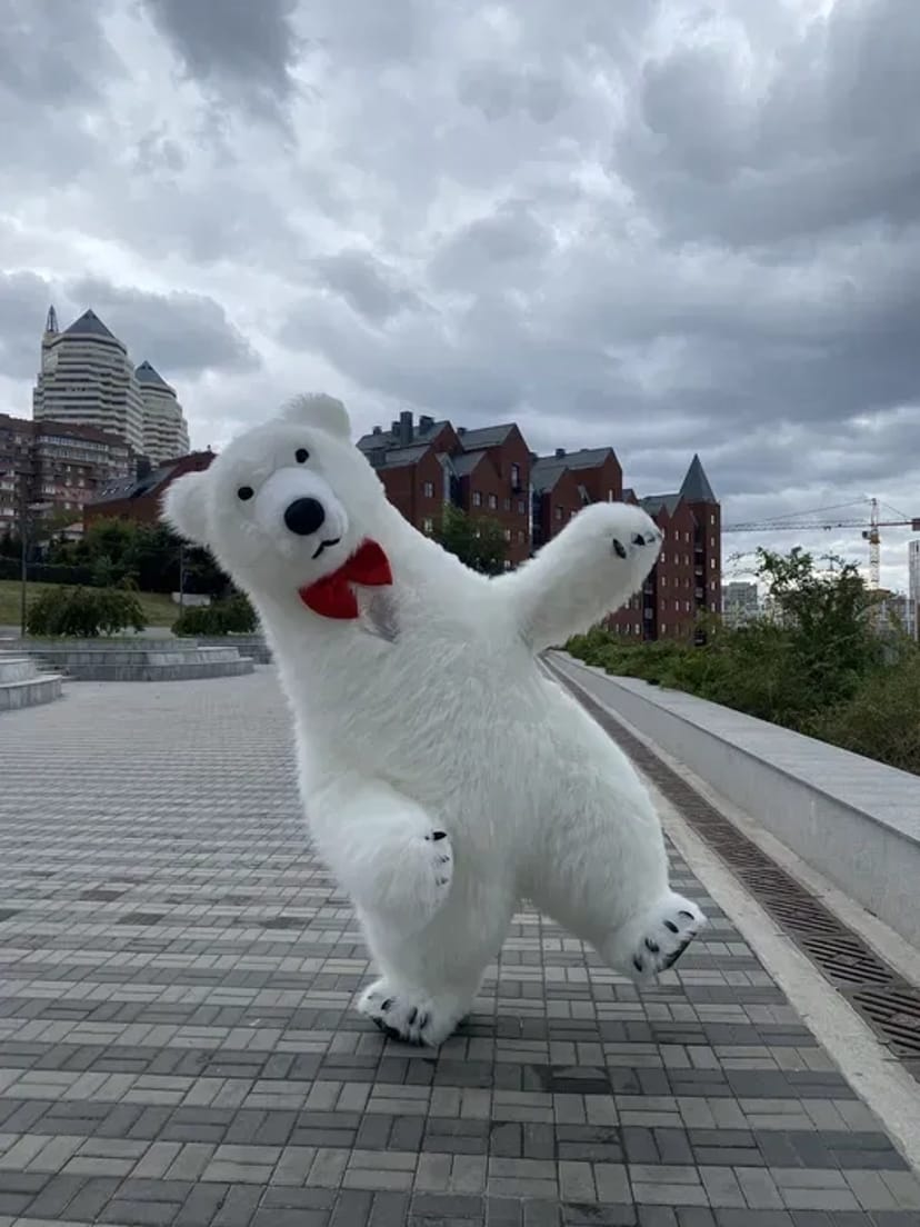 Привітання. Білий ведмедик.