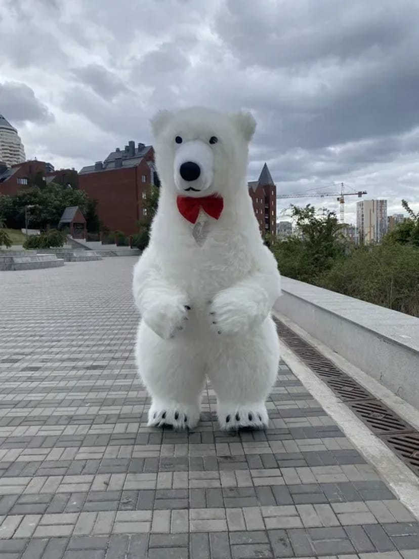 Привітання. Білий ведмедик.