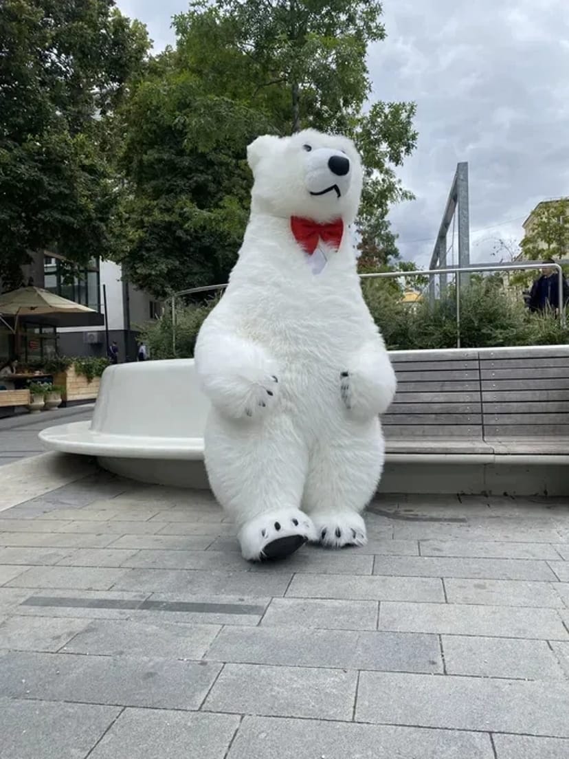 Привітання. Білий ведмедик.