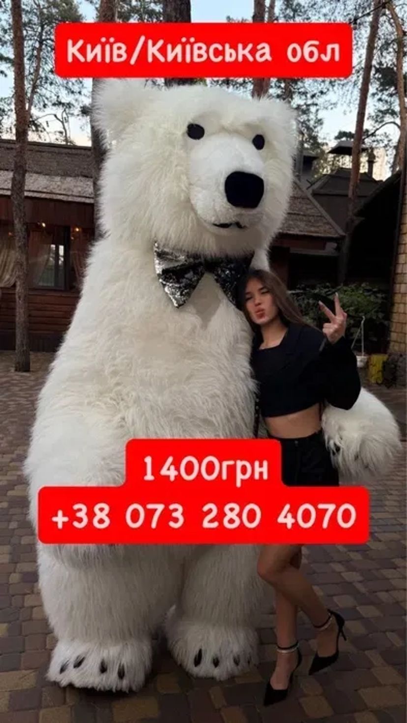 Мішка Аніматор (Білий Ведмідь): Запальні Танці та Вручення Подарунків!