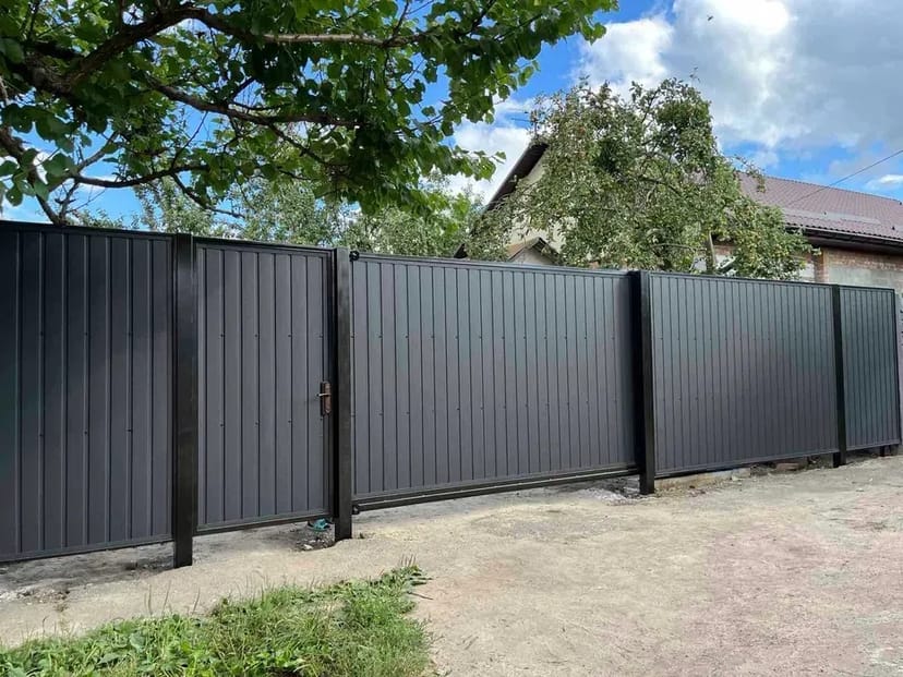 Ворота відкатні Навіс Навес під авто Зварювальні роботи Монтаж