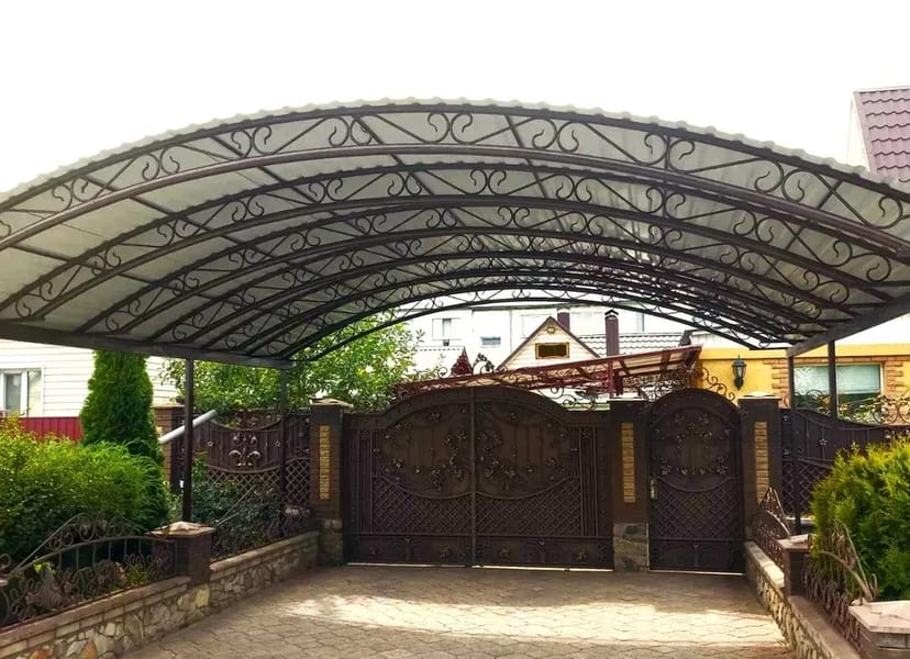 Ворота відкатні Навіс Навес під авто Зварювальні роботи Монтаж