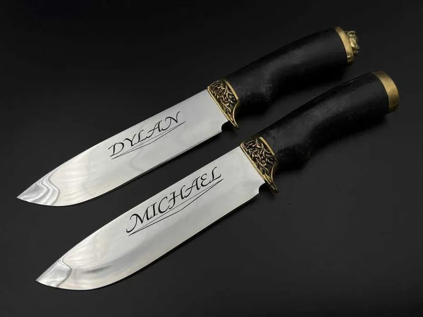 Лазерне гравіювання на ножах та інших виробах 🔪 Твій напис — твій стиль!