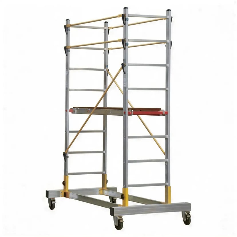 Алюмінієва вишка -тура на колесах вузька 4м