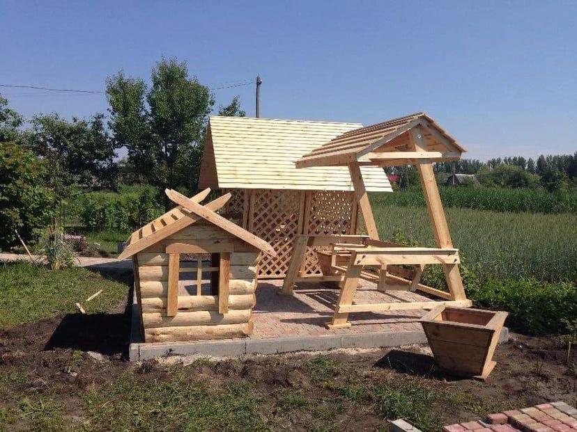 Виготовляєм дерев’яні гойдалки , качелі , брус , рейка , дошка, беседка