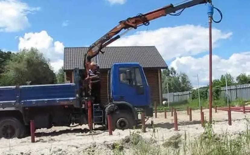 Установка гвинтових паль