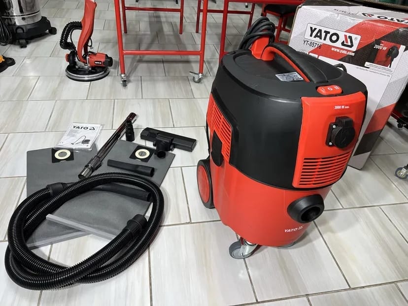 Будівельний пилосос YATO YT-85716 Автоочищення фільтра 1600 Вт