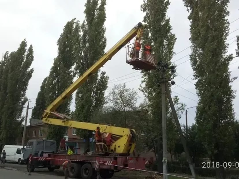 Автовишка від 15 до 45 метрів.