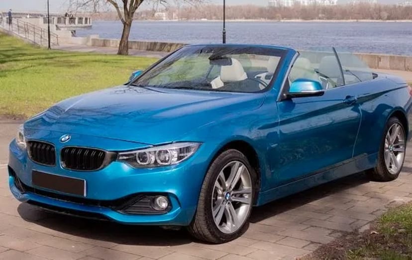 017 Кабріолет без водія BMW 430 серії блакитний