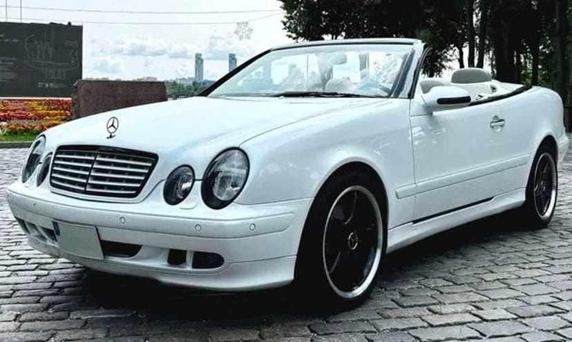 113 Кабріолет Mercedes W208 clk білий на весілля Київ