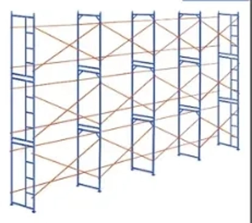 Фасадне риштування легке , велика кількість.