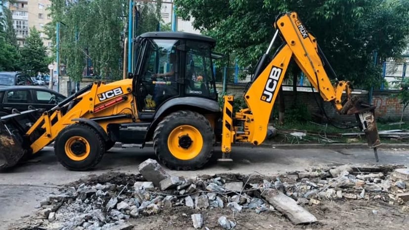 Гідромолот JCB 3CX | Демонтаж бетону та асфальту