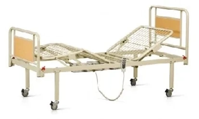 Медичне ліжко на колесах з електроприводом підйому голови і ніг