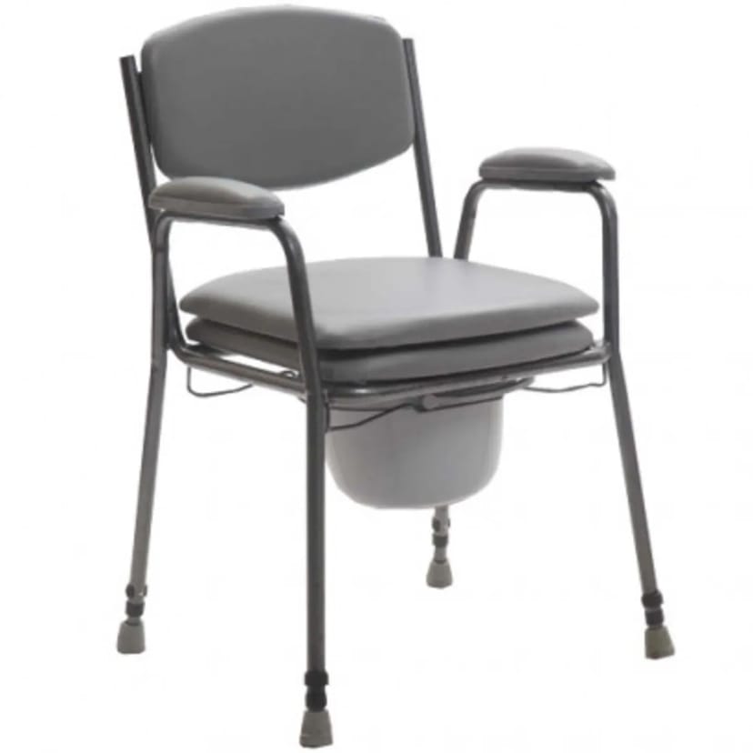 Стілець-туалет із м'яким сидінням та спинкою