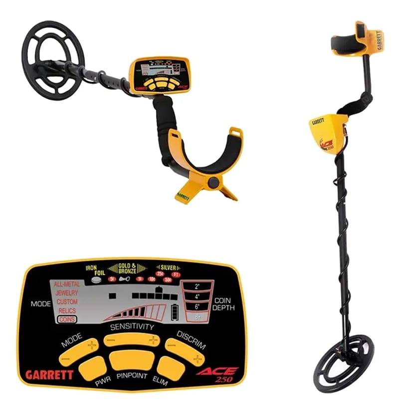 Металошукач Garrett AСЕ-250. Визначає чорні і кольорові метали.