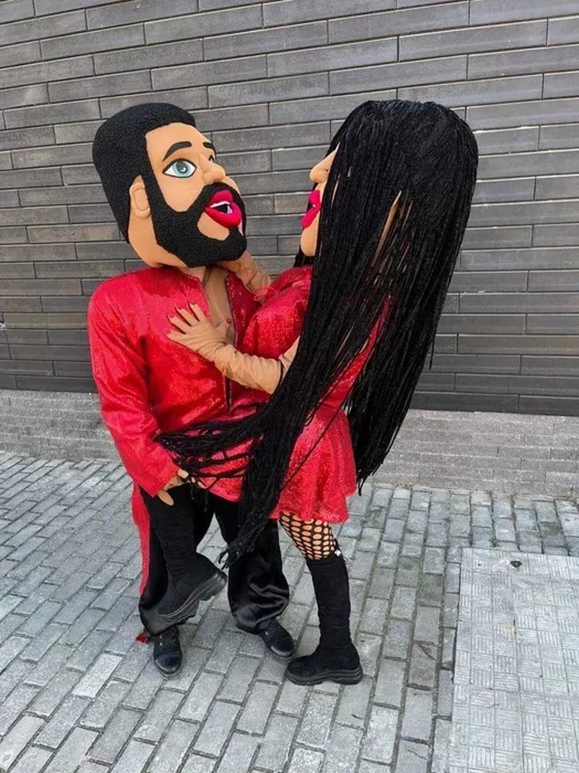 Ростові ляльки. Жартівливий стриптиз 18+ Білий мішка. Серце. Аніматори