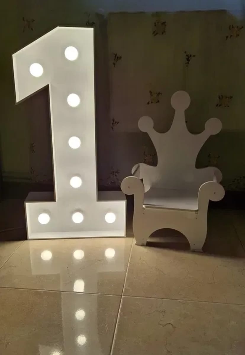 Одиничка з підсвіткою для фотозони (та інші цифри)