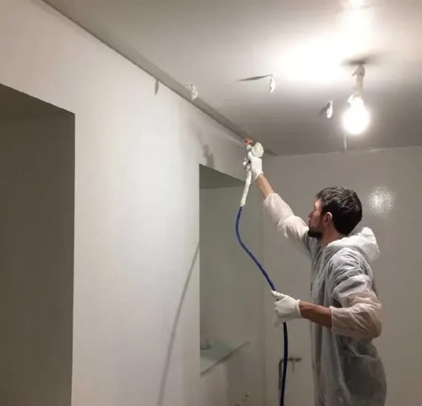 Фарбування стін, стель. Безповітряне. Шпаклівка. Механізована Побілка