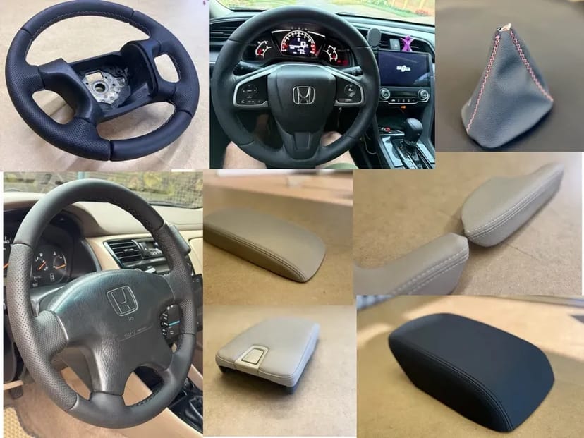 Перешив сидінь авто, перетяжка керма, ручки кпп, підлокітники