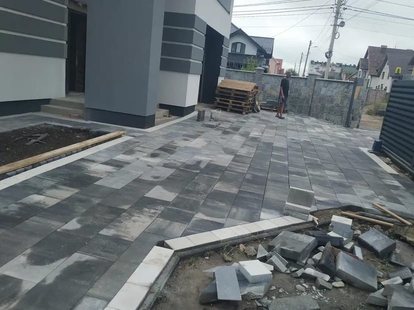 Укладання Бруківка Укладка Встановлення Бруківки