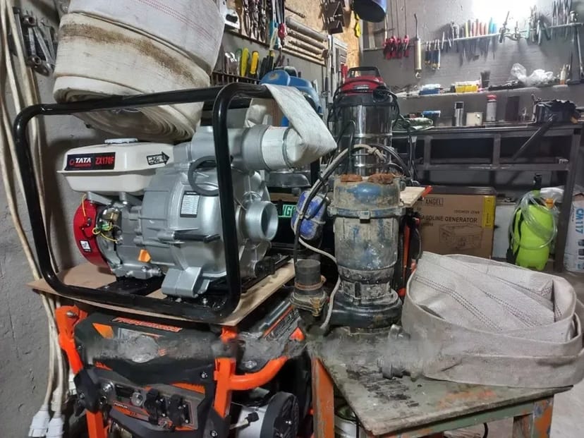 Бензинова мотопомпа (водяний насос із бензиновим двигуном) TATA 2X170F