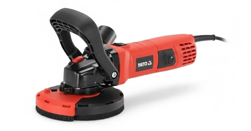 Шліфувальна машина ручна по бетону з пиловідведенням yato 125мм