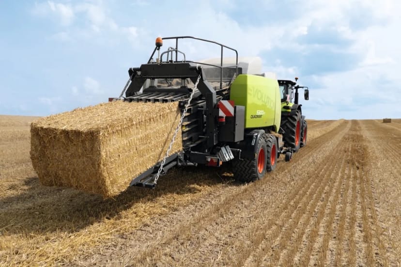 Прес-підбирач CLAAS QUADRANT для щільного пресування сухого сіна