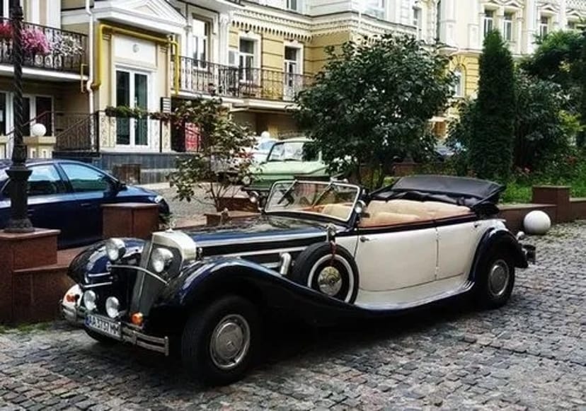 190 Ретро кабріолет на весілля Mercedes 540 Borman