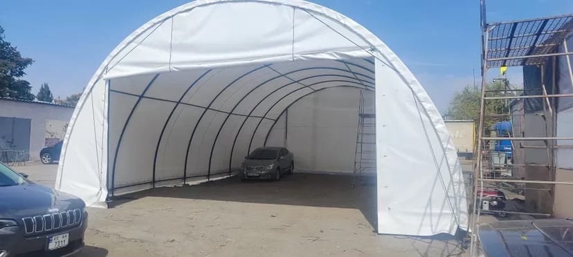 Тентовий ангар 16*10*5 метрів, склад, тимчасове приміщення.