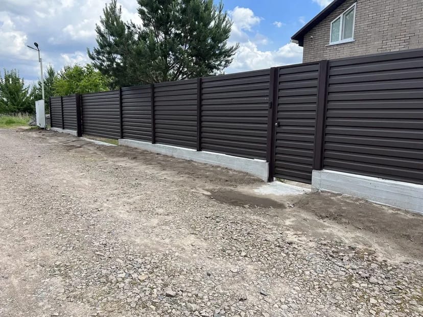 Забри з профнастилу під ключ