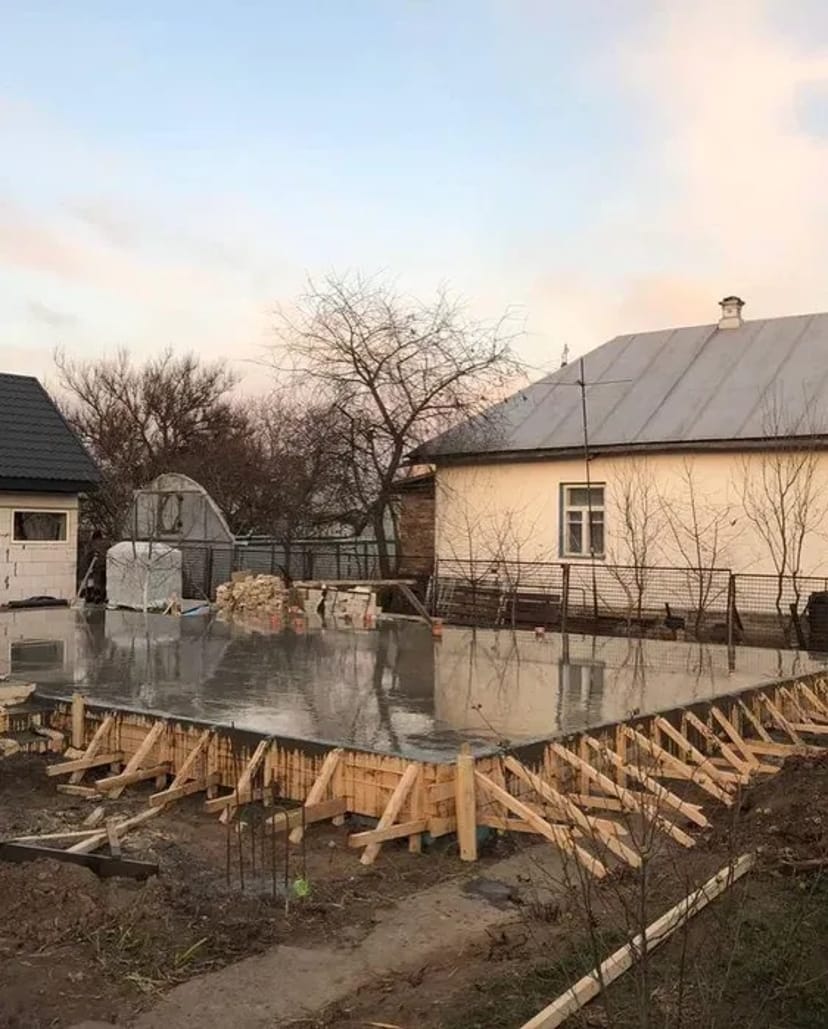 Фундамент кладка газоблока покрівля