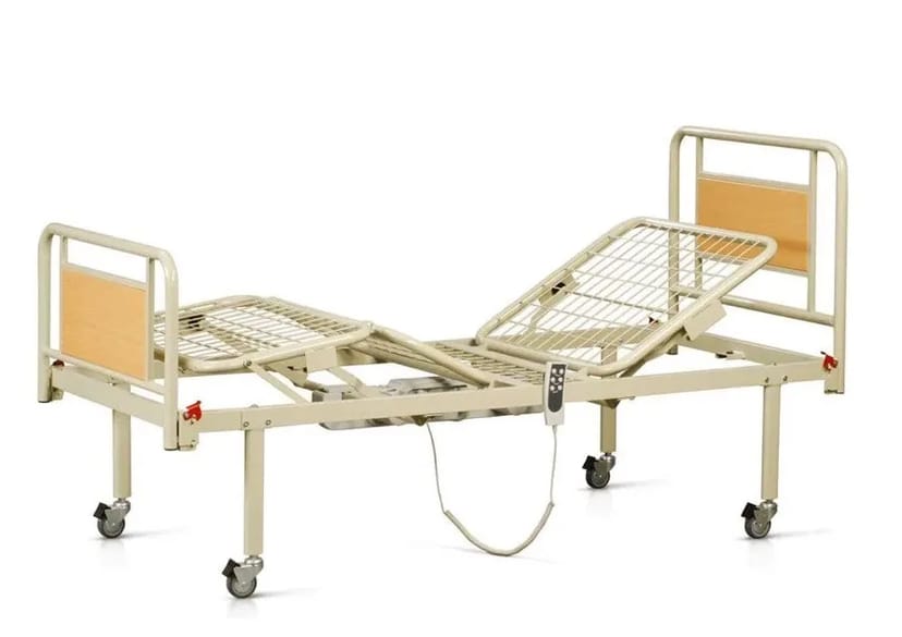 Функціональне медичне ліжко з електроприводом спини та ніг на колесах OSD-91V+OSD-90V