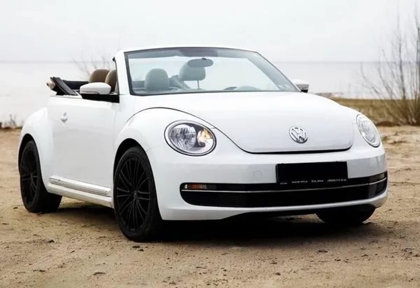 020 Кабріолет на весілля Volkswagen Beetle жук білий