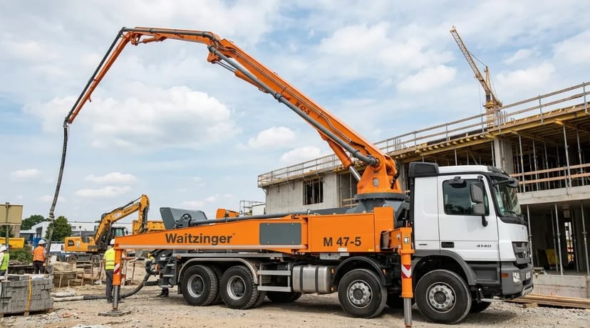 Автобетононасос Waitzinger 47м (Mercedes Actros). 180 м³/год. ПДВ.