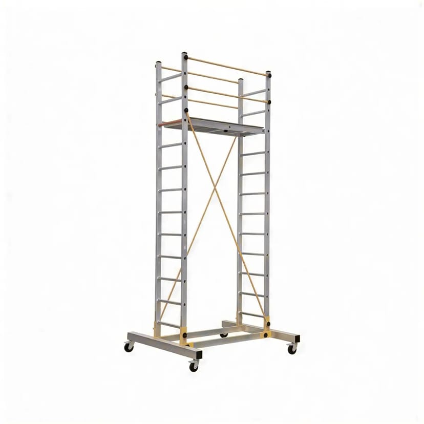 Алюмінієва вишка-тура на колесах широка 6м