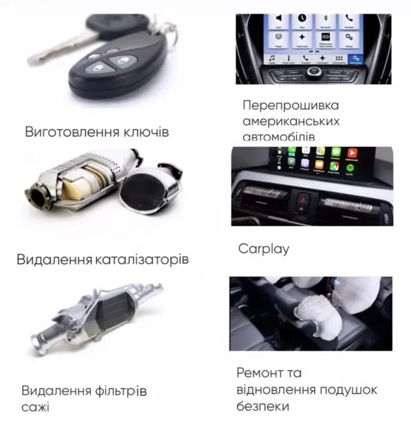 Автоелектрик автоключі DPF EGR сажові фільтри каталізатори