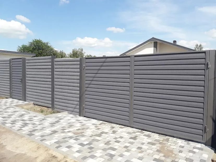 Ворота, хвіртки, європаркан, встановлення євроогорож, тротуарна плитка.