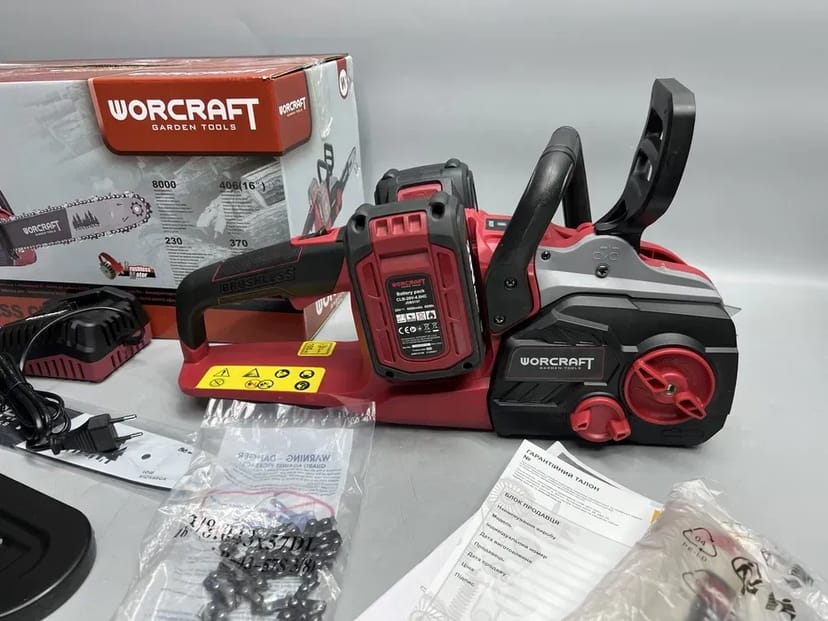 Акумуляторна безщіткова пилка ланцюгова WORCRAFT CGC-S40LiBA