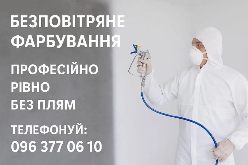 Безповітряне фарбування, безвоздушная покраска від майстрів