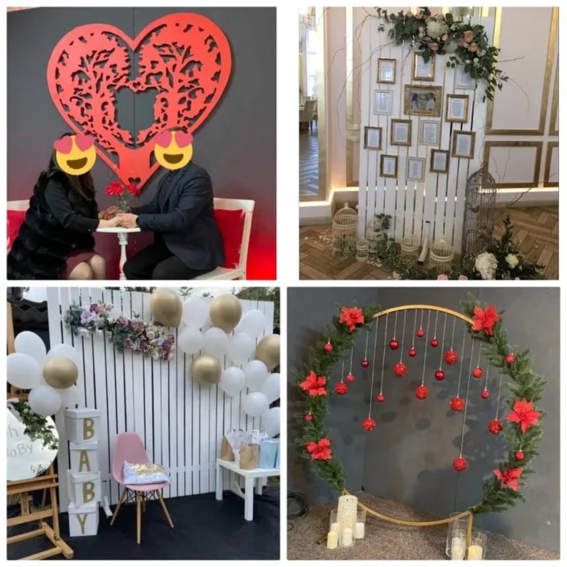 Фотозони з Кульками та Квітами на День Народження, Весілля та Дитячі Свята!