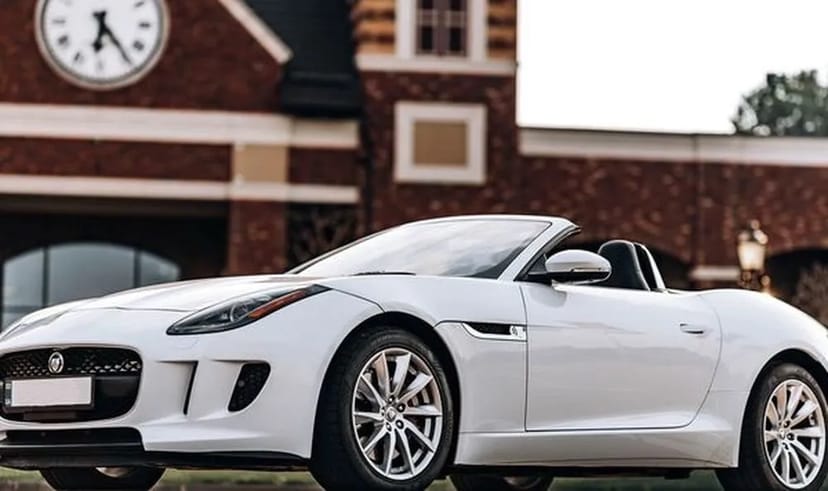 441 Jaguar F-Type кабріолет білий без водія