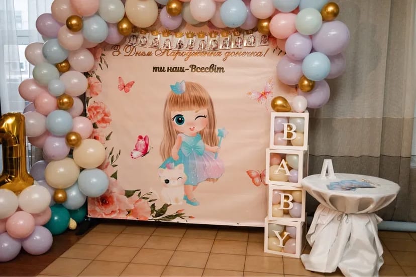 Банер, стойка, кубики, насос, стійка для кульок