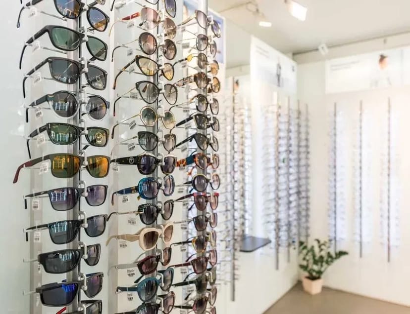 Стійка, стенд, вітрина для окулярів з замком Silver Eye